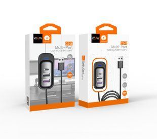 USB HUB WUW C245 USB to 2USB+Type-C 1m 57241 фото