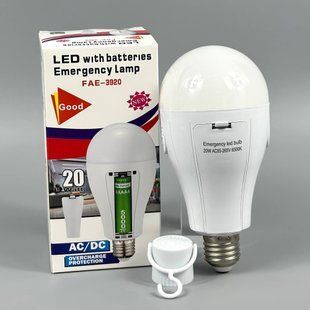 Светодиодная лампа для кемпинга FAT-3920 LED Bulb 20W (патрон без аккумулятора в комплекте) 62884 фото