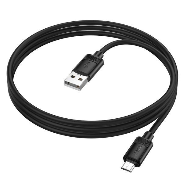Data Cable Hoco X122 Benefit silicone Micro 2.4A 1m Черный 61613 фото