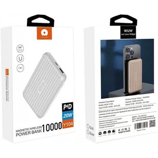 Power Bank WUW Y104 MagSafe 10000mAh PD20W з магнітною бездротовою зарядкою 15W/USB 22.5W 34067 фото