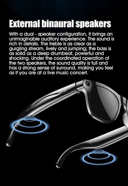Смарт-очки Smart AI Glasses xKoen Pro 2/4Гб с фото и видеосъемкой HD-камера + 2 комплекта дополнительных линз 66474 фото