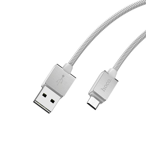 Кабель USB Hoco U49 Refined Steel Micro 16033 фото