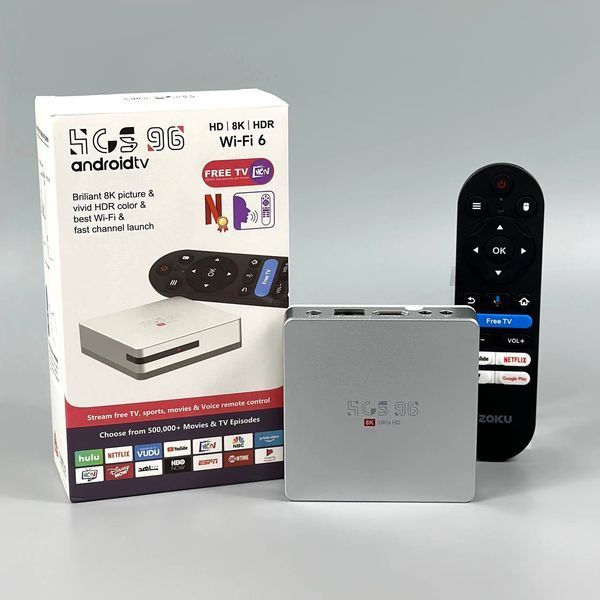 Smart TV приставка HCS96 8K Ultra H313 WI-FI 2.4G+ 6G+BT5.2, Android 13.0 (4Gb+64Gb) 59008 фото