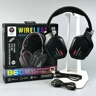 Навушники комп'ютерні Onikuma B60 Gaming з мікрофоном та з 2ма режимами (Bluetooth, дротове) 58366 фото