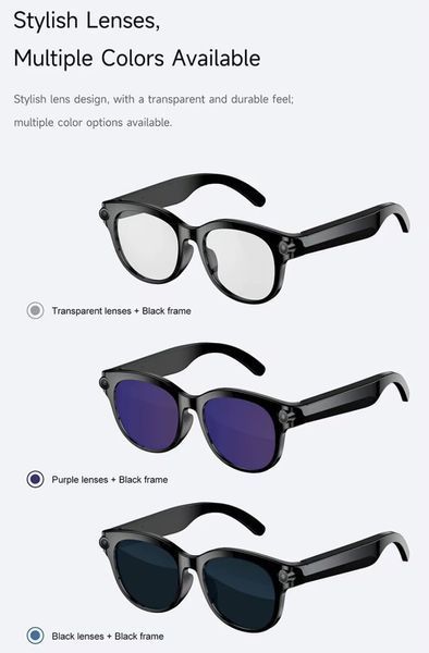 Смарт-окуляри Smart AI Glasses M89S з фото та відеозйомкою 8MP-камера + 2 комплекта додаткових лінз 66475 фото