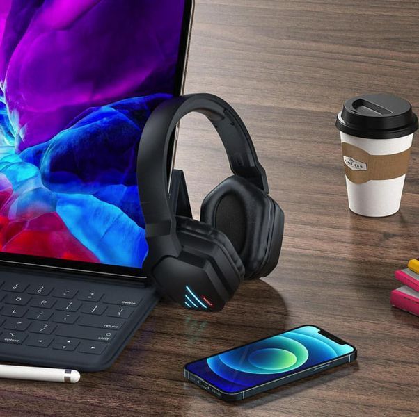 Навушники комп'ютерні Onikuma B60 Gaming з мікрофоном та з 2ма режимами (Bluetooth, дротове) 58366 фото