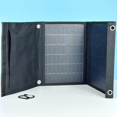 Портативна сонячна панель HS-12W Mini на 2 секції (58,5*26 см) 37217 фото