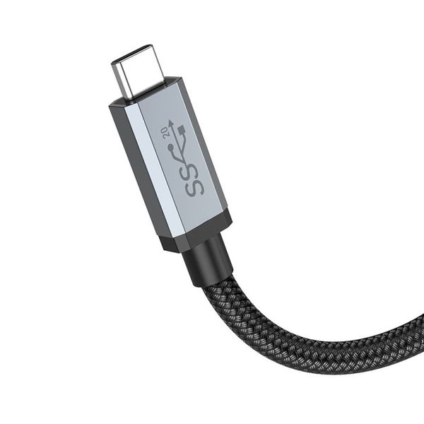 Data Cable Type-C to Type-C Hoco US06 USB3.2 20Gbps 100W HD high speed 1m Швидка зарядка 37169 фото