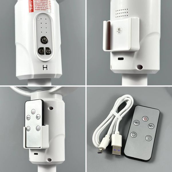 Напольный вентилятор F1 с пультом и 5 скоростями (с встр. акум.) 4000mAh (от 38 до 82cm) 64594 фото