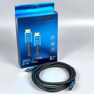 Кабель BXY HDMI to HDMI 2.0V 4K*2K 19+1 OD8.0 1.5m 60037 фото