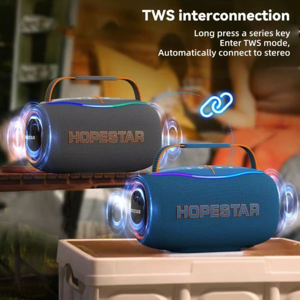 Колонка HOPESTAR H80 RGB 80W, 8800mAh Черный 58979 фото