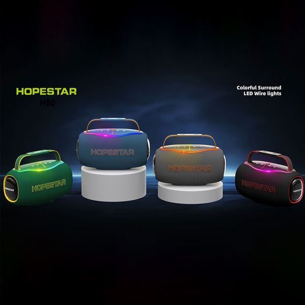Колонка HOPESTAR H80 RGB 80W, 8800mAh Черный 58979 фото