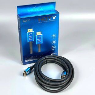 Кабель BXY HDMI to HDMI 2.0V 4K*2K 19+1 OD8.0 3m 60038 фото