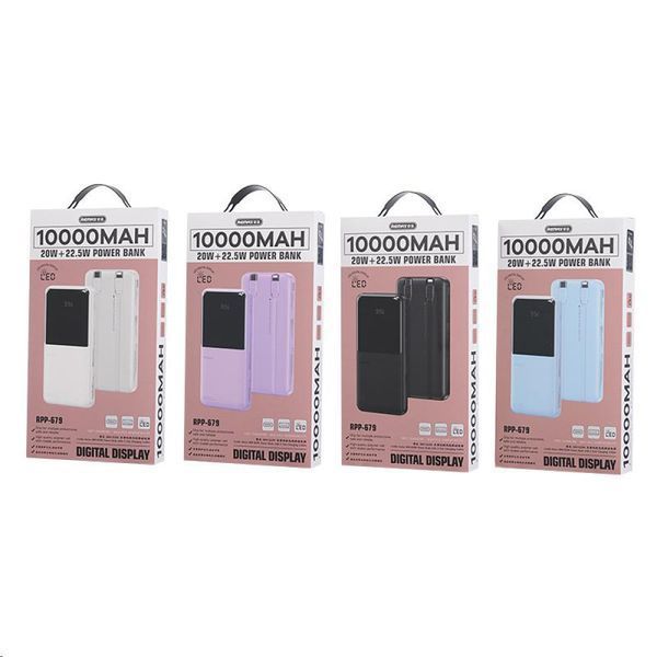 УМБ Power Bank Remax RPP-679 Cynlle 10000mAh PD20W+22.5W (with cable Type-C+Lightning) 56478 фото