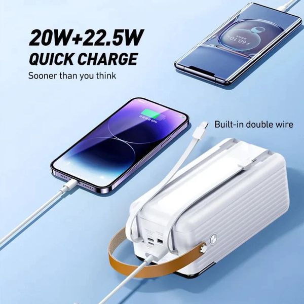 Power Bank Remax RPP-565 60000mAh Lesu II Series PD20W+QC22.5W with cable Швидка зарядка 42988 фото