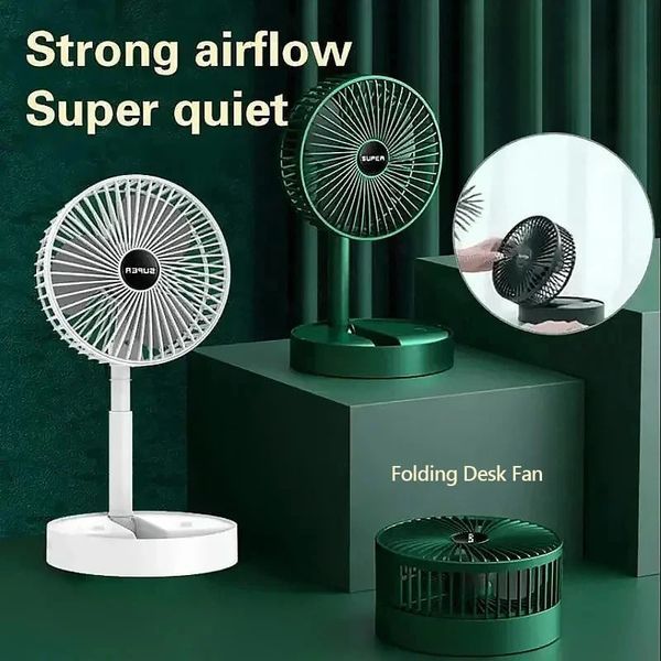 Вентилятор KS-2102 настольный складной Glossy Telescopic Folding (со встр. акум.) (от 30 до 36см) 64597 фото