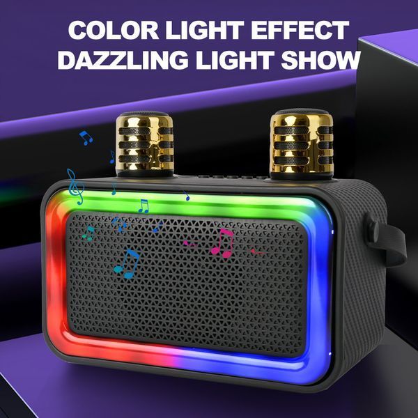 Колонка Sing-e ZQS1491W Mini RGB 10W, 1500mAh з 2ма мікрофонами (23,3*13,2*11,2 см) 60525 фото