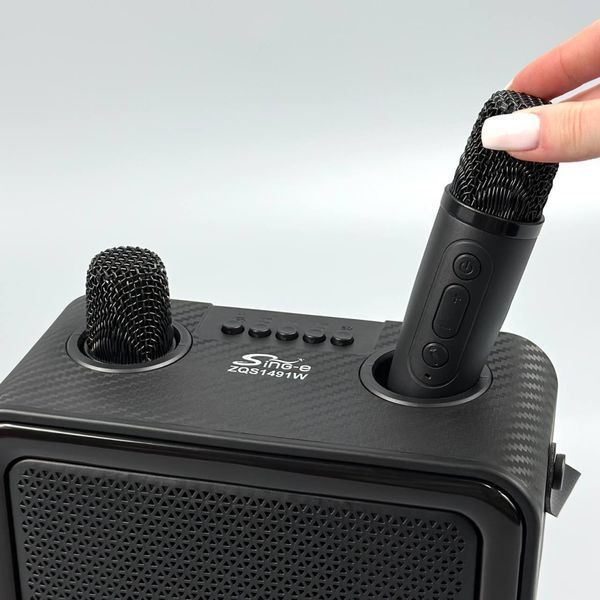 Колонка Sing-e ZQS1491W Mini RGB 10W, 1500mAh з 2ма мікрофонами (23,3*13,2*11,2 см) 60525 фото