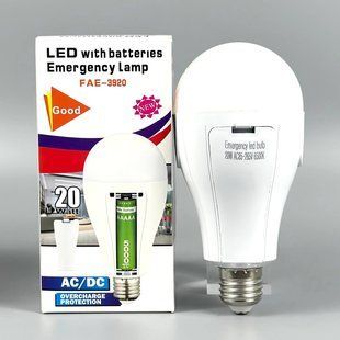 Светодиодная лампа для кемпинга FAT-3920 LED Bulb 20W (2*18650, патрон) 51077 фото