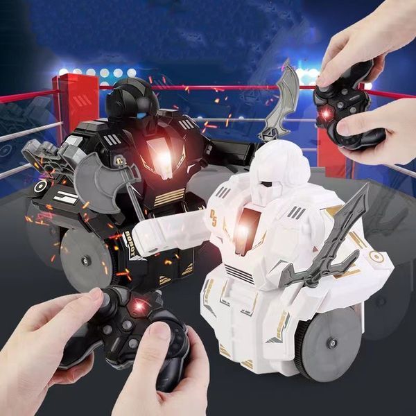 Бойовий робот на пульті радіокерування Fighting Rotating (15см) Black 59875-1 фото