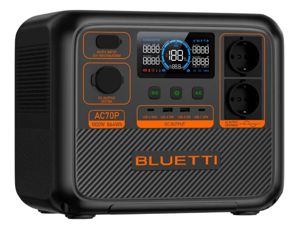 Зарядна станція BLUETTI AC70P Portable Power Station (864Wh) 35646 фото