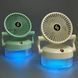 Вентилятор SGD-168 LED настільний з функцією охолодження повітря (з вбуд. акум.) (16,1cm) Green 64599 фото 6
