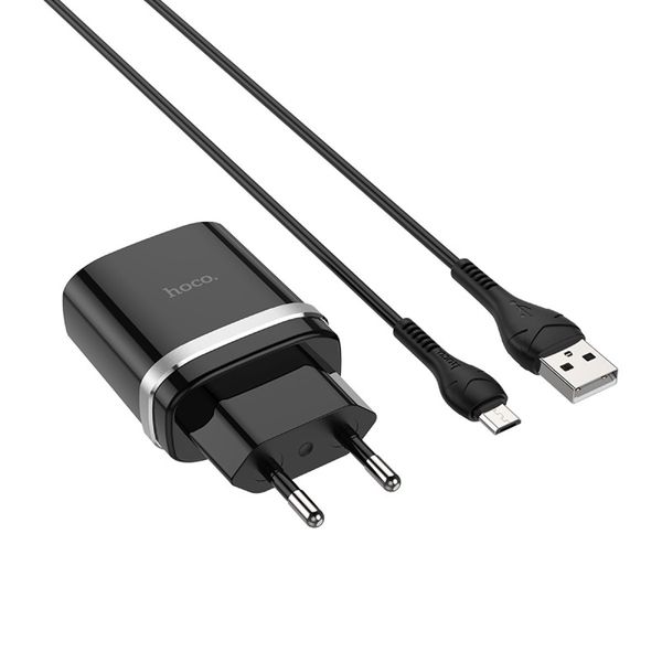 Мережевий зарядний пристрій Original Hoco C12Q Micro 1USB Smart QC 3.0 18 W Швидке заряджання 23939 фото