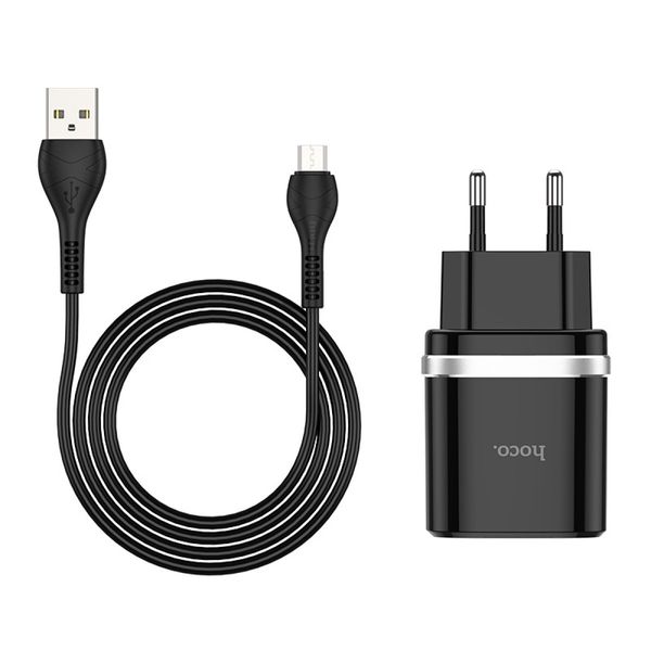 Мережевий зарядний пристрій Original Hoco C12Q Micro 1USB Smart QC 3.0 18 W Швидке заряджання 23939 фото