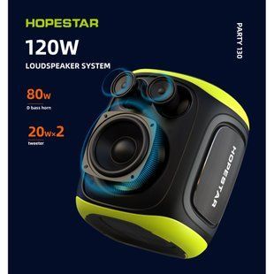 Портативная колонка HOPESTAR Party 130 с 2-мя микрофонами Черный 47942 фото