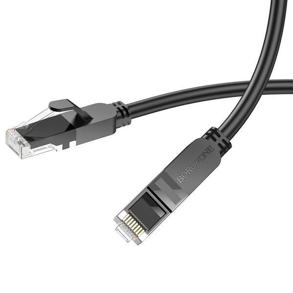 Кабель мережевий патч-корд для інтернету Borofone BUS01 Category 6 Gigabit 10m 44178 фото