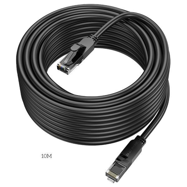 Кабель мережевий патч-корд для інтернету Borofone BUS01 Category 6 Gigabit 10m 44178 фото