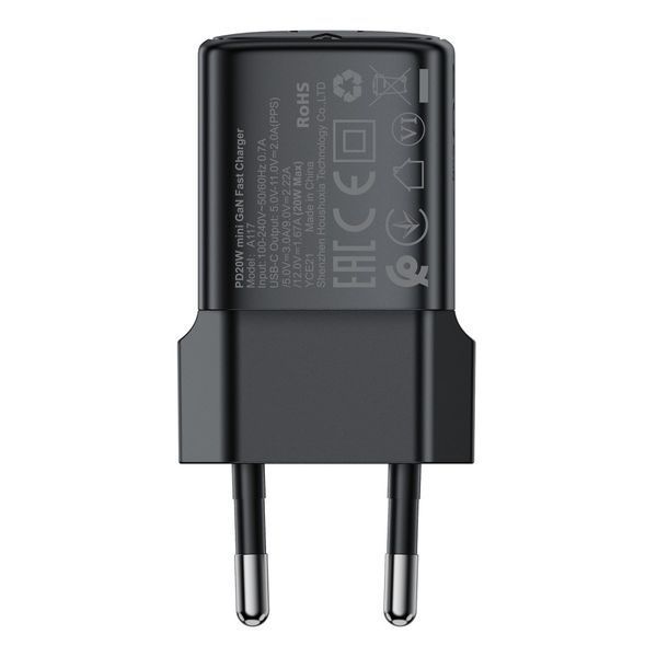 Мережевий зарядний пристрій AceFast A117 mini GaN PD20W 61047 фото
