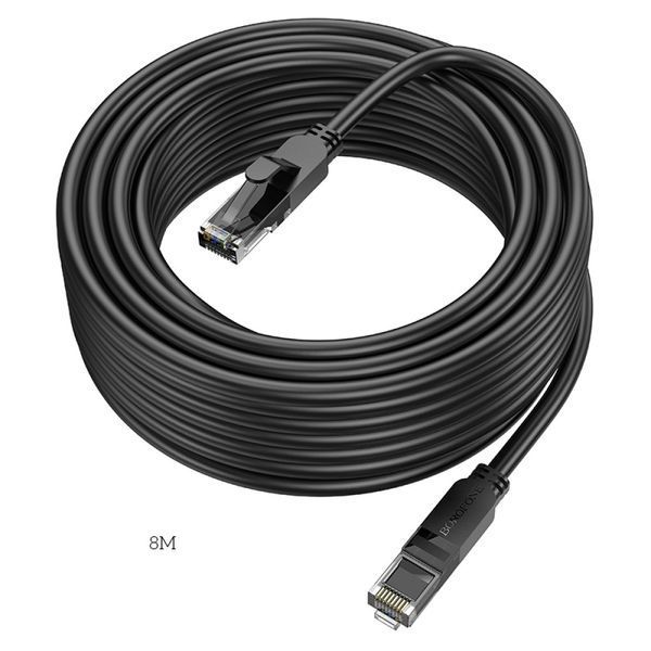 Кабель мережевий патч-корд для інтернету Borofone BUS01 Category 6 Gigabit 8m 44177 фото
