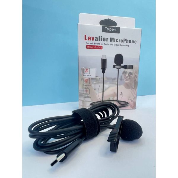 Мікрофон петличний JH-042 Lavalier MicroPhone Type-C із затискачем 24544 фото
