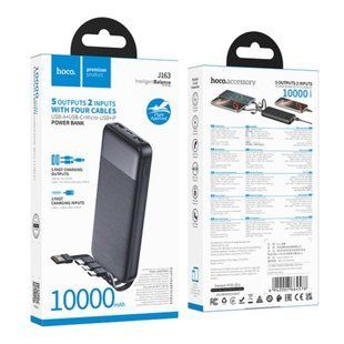 УМБ Power Bank Hoco J163 Wonderful 10000mAh 2A (with cable Type-C+Lightning+USB+Micro) 62929 фото