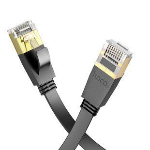 Кабель сетевой патч-корд для интернета Hoco US07 General pure copper flat network cable 1m 35884 фото
