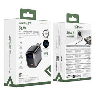 Сетевое зарядное устройство для AceFast A135 GaN PD40W LED display 66195 фото