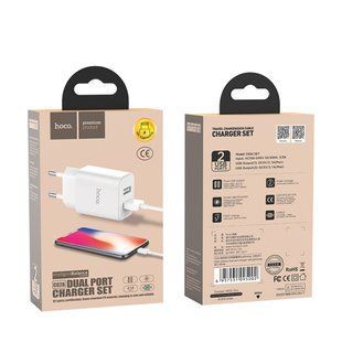 Сетевое зарядное устройство Original Hoco C62A Victoria Lightning 2USB 2.1A 17372 фото