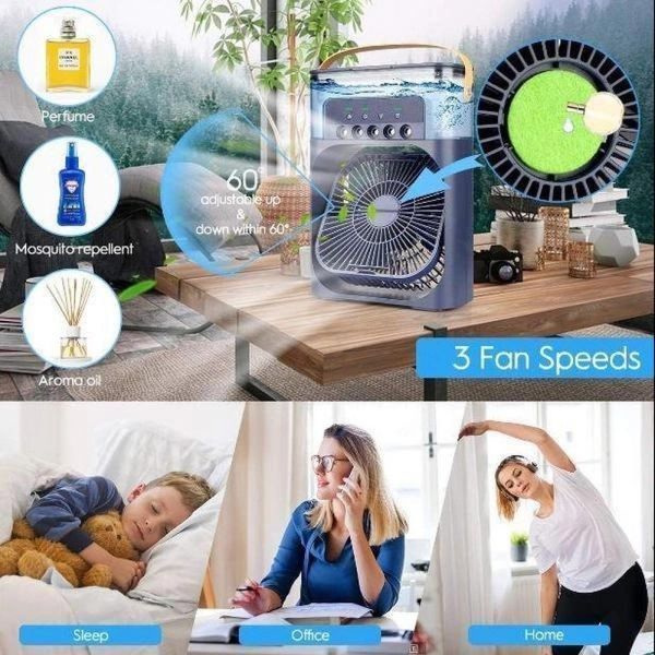 Вентилятор AIR COOLER FAN Add perfume з контейнером для льоду (25,5*18,0 см) Чорний 47322-1 фото