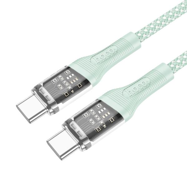 Data Cable Type-C to Type-C Hoco U111 60W Transparent discovery edition Швидка зарядка 37171 фото