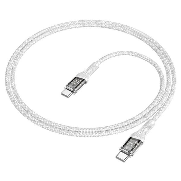 Data Cable Type-C to Type-C Hoco U111 60W Transparent discovery edition Швидка зарядка 37171 фото