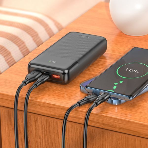 ДБЖ Комплект для роутера Power Bank Hoco J121A 20000mAh+Кабель живлення для роутера та модему USB-DC 12V 5.5 00003 фото