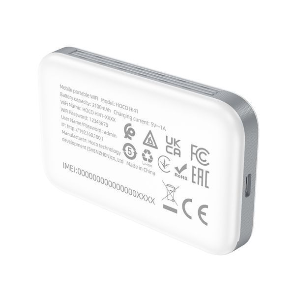 Портативний модем WiFi роутер Hoco HI41 4G, 2.4GHz (WIFI 6), 150Mbps 56247 фото