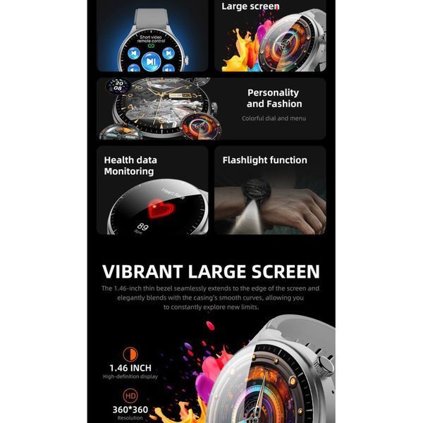 Smart Watch Hower HW7 Pro+ Amoled з 3-ма ремінцями 64514 фото