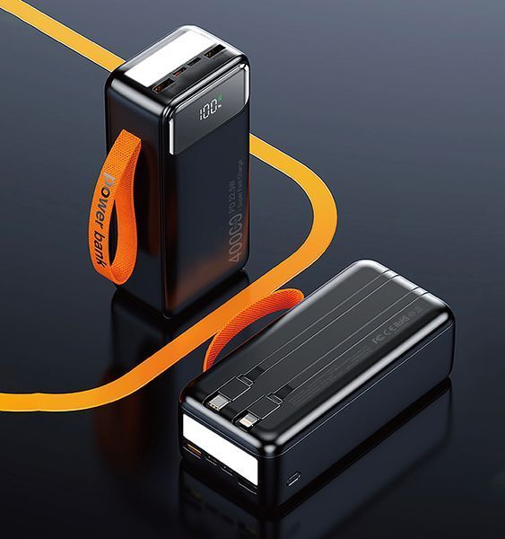 УМБ Power Bank TUGII WUW Y400 40000mAh PD22.5W+QC3.0 (with cable Type-C+Lightning) з ліхтарем 64601 фото