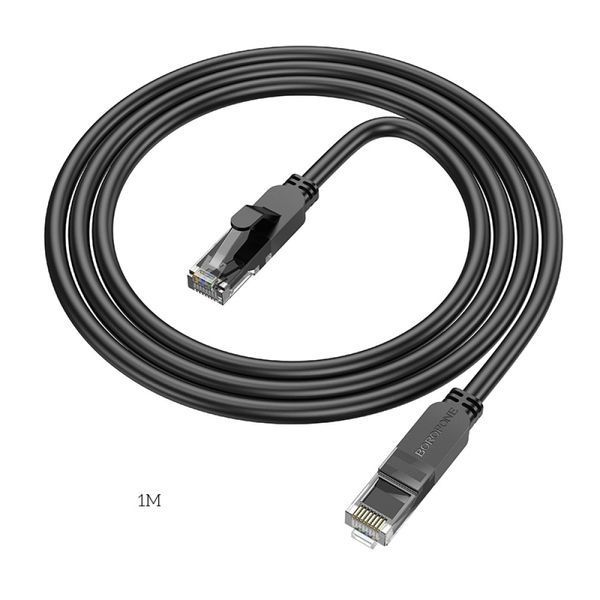 Кабель мережевий патч-корд для інтернету Borofone BUS01 Category 6 Gigabit 1m 44179 фото