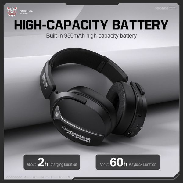 Навушники Onikuma GT887 Gaming з мікрофоном та 4ма режимами (Bluetooth 5.4, дротове, 2.4G USB+Type-C) 65034 фото