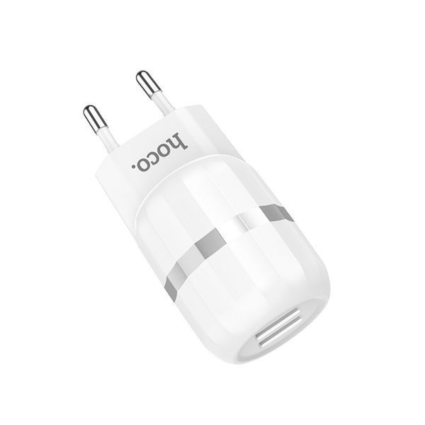 Мережевий зарядний пристрій Original Hoco C12 Lightning 2USB 2.4 A 21626 фото