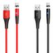 Data Cable Hoco X60 Micro Honorific silicone Магнітний 2.4A 1m 28475 фото 5