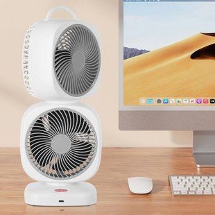 Вентилятор XHS-02 Square Fan&ndash;Dual подвійний 4000mAh (з вбуд. акум.) (37сm) 65062 фото